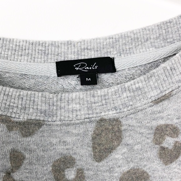 Rails Marlo Leopard Print Crew Neck Sweatshirt M - Picture 3 of 11